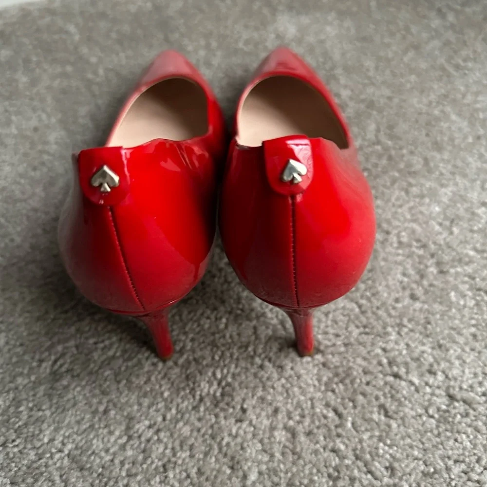 Kate Spade New York Vida Heels Women’s‎ Patent Leather Red Pumps Size 8.5